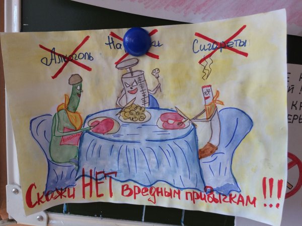 Рисунок на тему вредные привычки