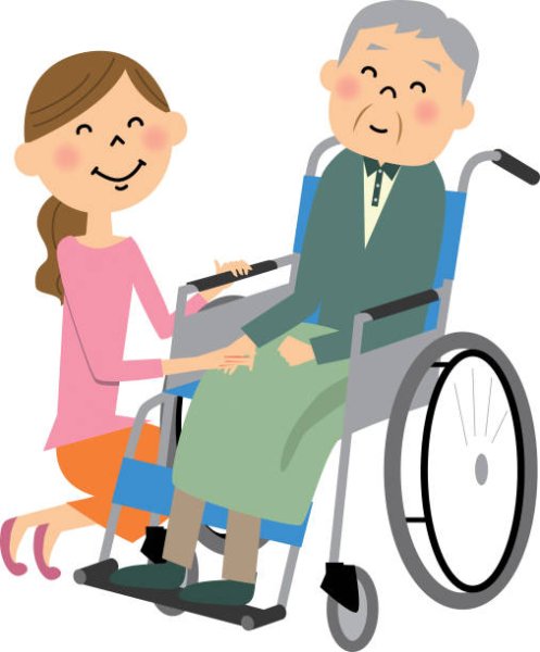 Старик инвалид рисунок