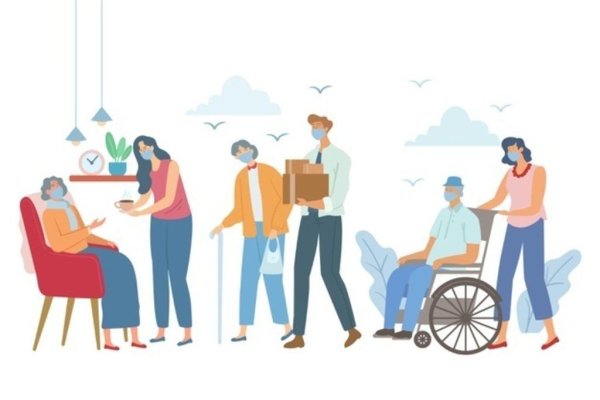 Помогать людям рисунок