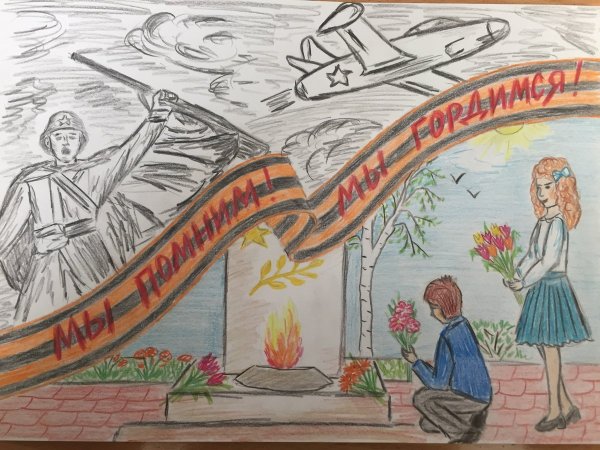 Плакат ко Дню Победы рисунок