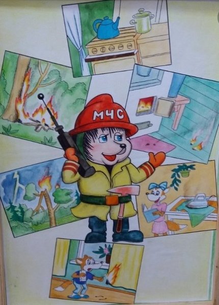 Плакат спасатели глазами детей