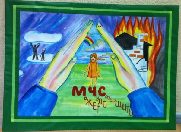 Пожар рисунок