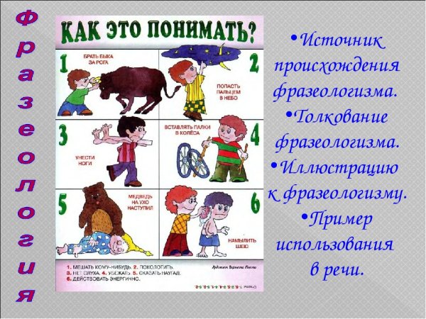 Фразеологизмы плакат