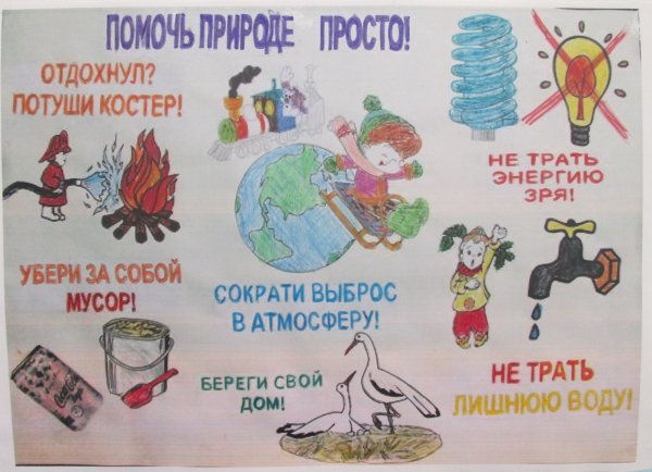 Плакат Защитим природу от мусора