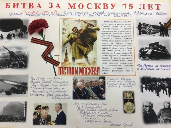 Боевой лист битва под Москвой