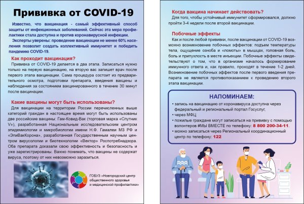 Памятка по прививке от коронавируса