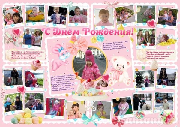 Плакат на день рождения подруге