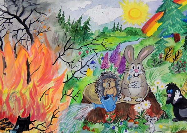 Плакат на тему береги лес