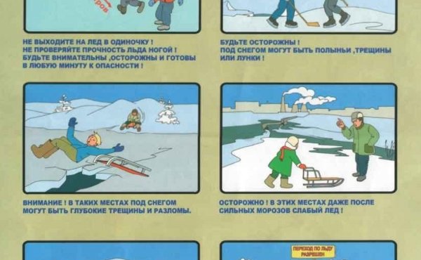 Знаки поведения на льду