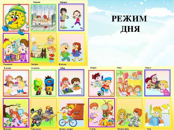 Распорядок дня школьника