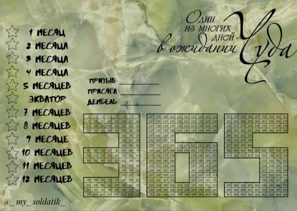 365 Дней армия рисунок