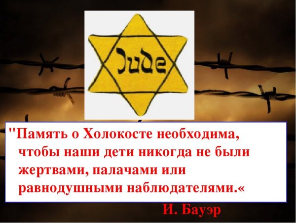 27 Января Международный день памяти жертв Холокоста