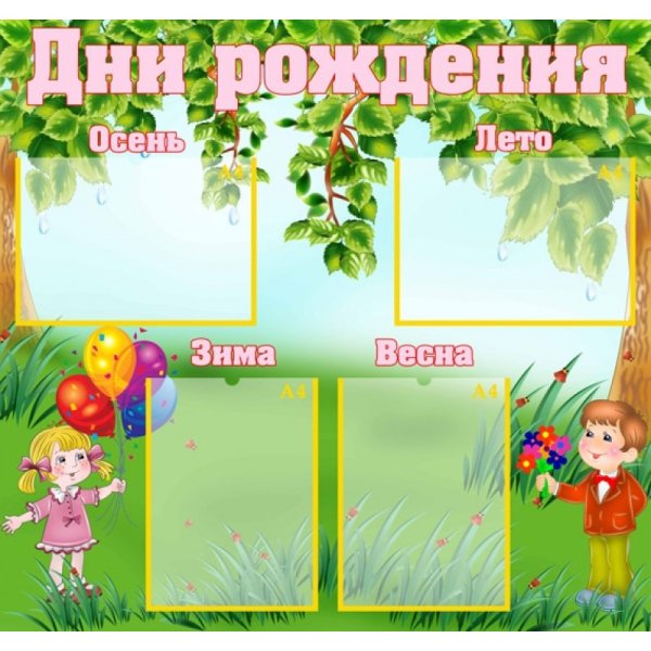 Стенд именинники