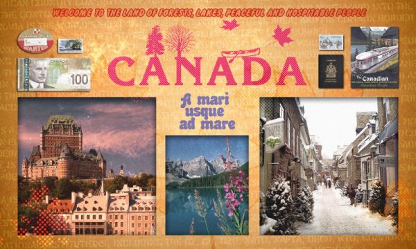 Плакат Канада на английском