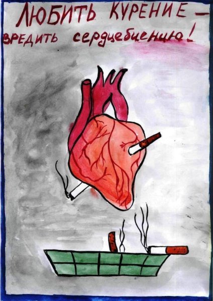 Рисунок на тему курение