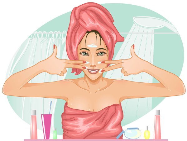 Нарисовать уход для лица для