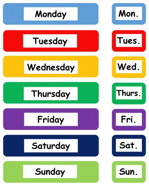 Времена года на английском