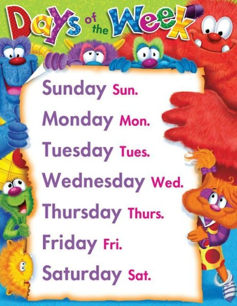 Days of the week дни недели