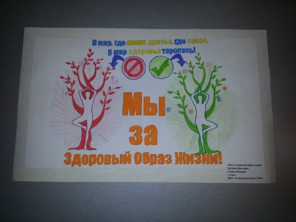 Плакат здоровый образ жизни