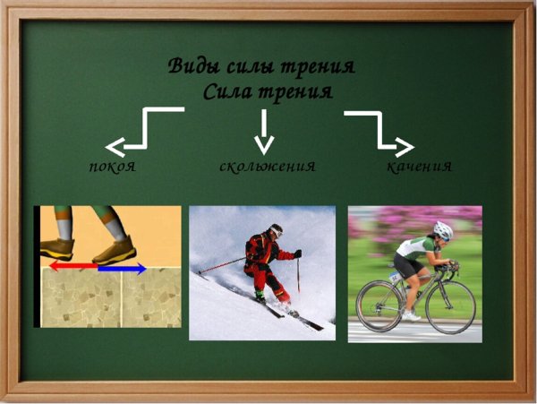 Виды силы трения 7 класс физика