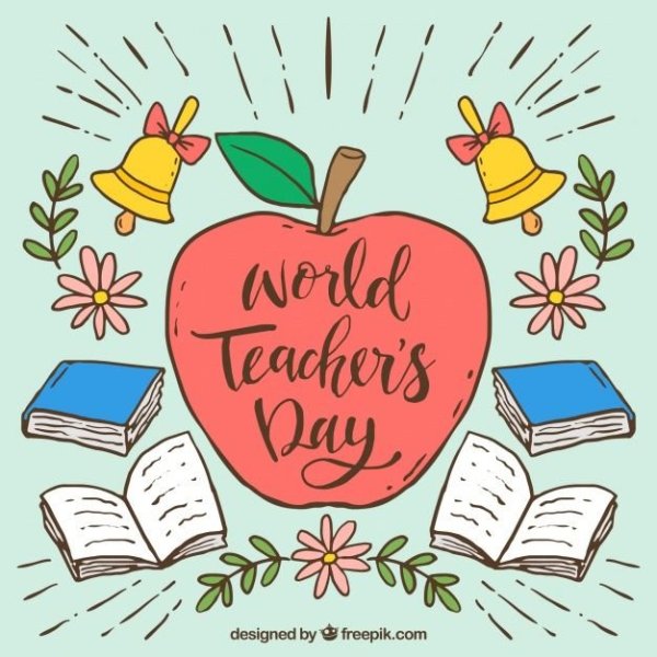 Открытка ко Дню учителя рисунок