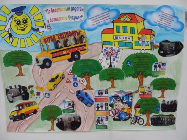 Плакат на тему безопасность дорожного движения