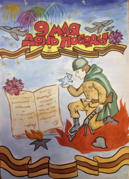 Детские плакаты на тему война