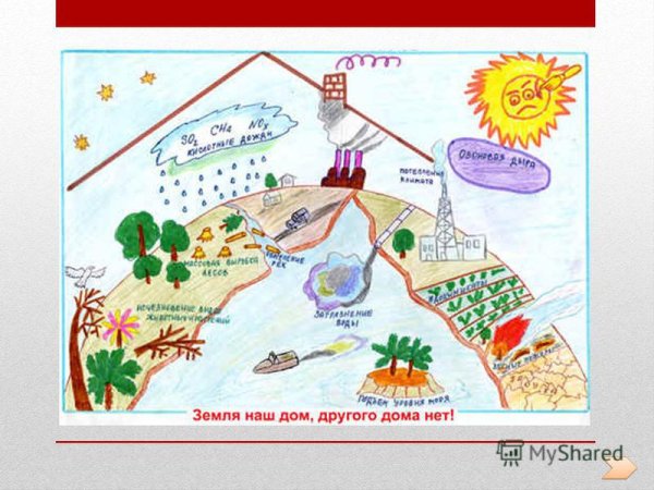 Влияние человека на окружающую среду рисунок