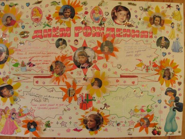 Плакат на день рождения учителю