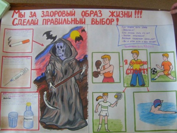 Плакат здоровый образ жизни