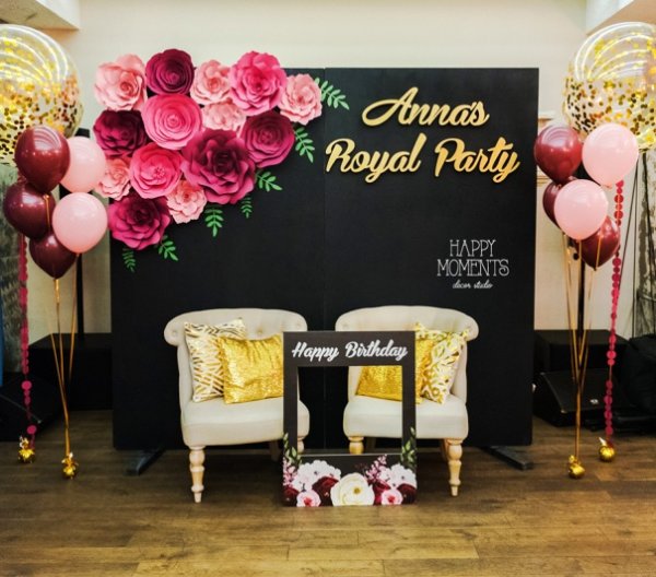 Баннер для фотозоны на день рождения женщине