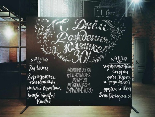 Фотозона на юбилей женщине