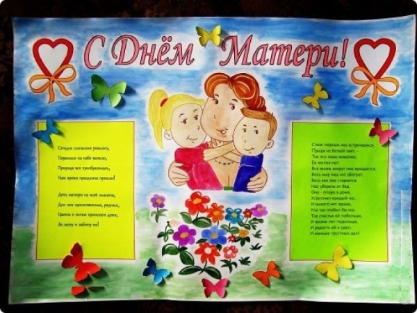 Плакат маме на день рождения