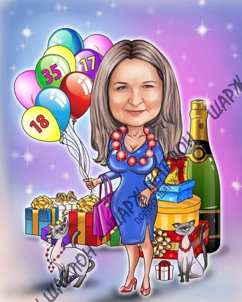 Плакат коллаж на день рождения