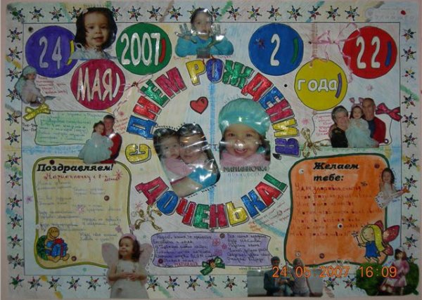 Сладкая открытка на день рождения