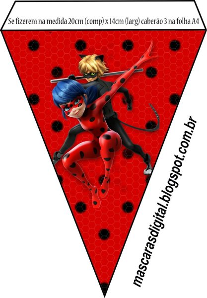 Флажки леди баг