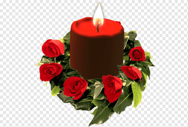 Траурные свечи и цветы