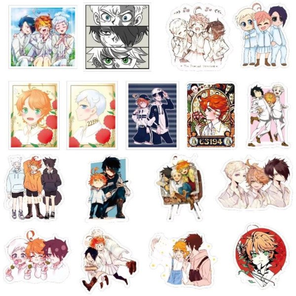 Стикеры аниме обещанный Неверленд