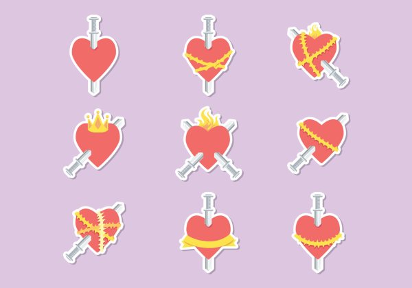 Стикер сердце анатомия