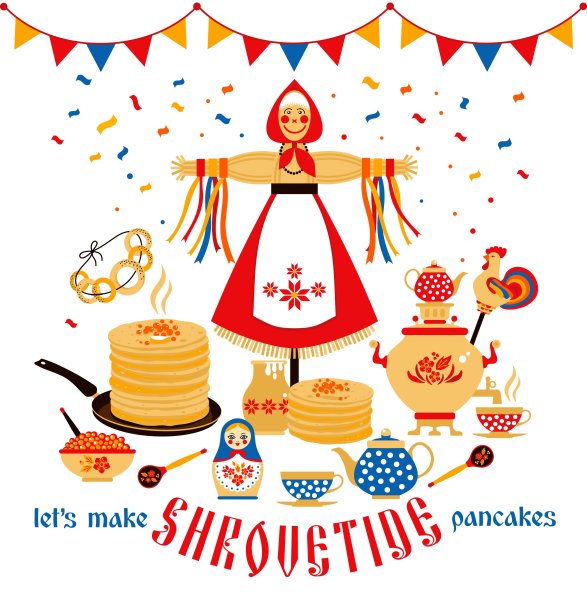 Векторные иллюстрации на тему Масленица