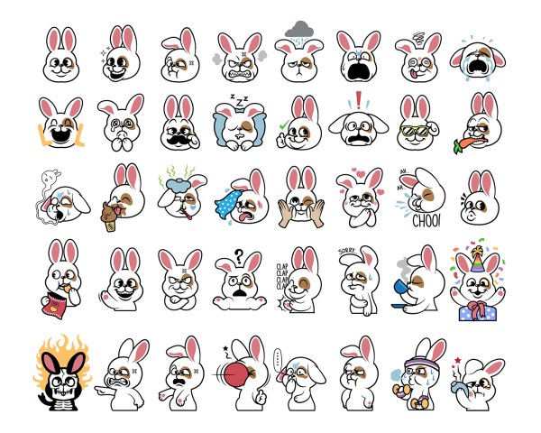 Стикеры зайчиха