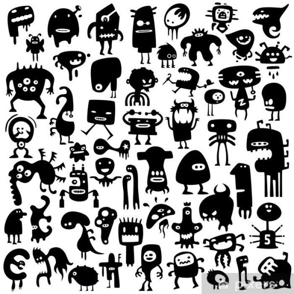 Страшные наклейки маленькие