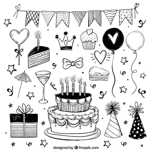 Маленькие рисуночки на день рождения