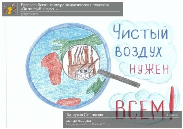 Плакат мы за чистый воздух