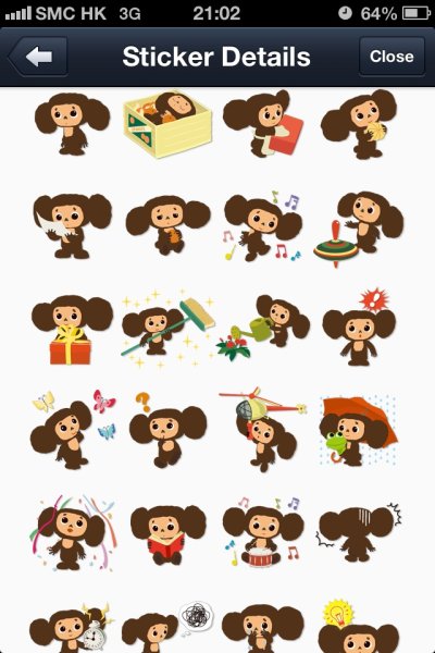 Чебурашка Стикеры ВК