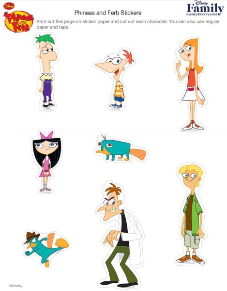 Финес и Ферб Стикеры