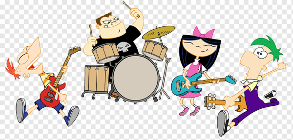 Финес и Ферб с гитарой