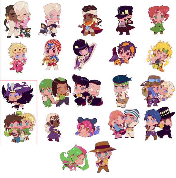 Наклейки Джоджо