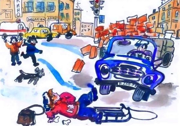 Стенгазета безопасность зимой