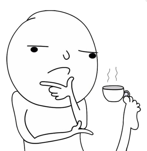 Чел с чашкой в ноге